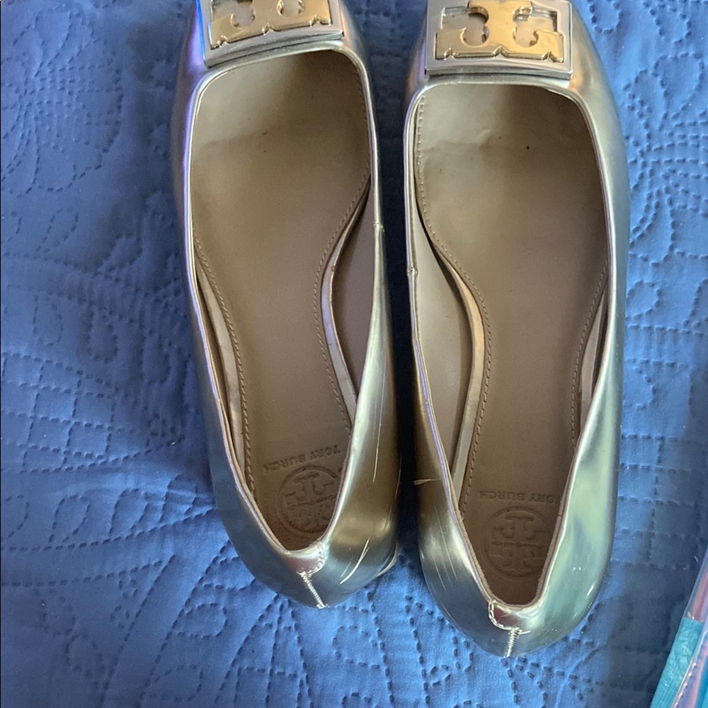 Tory Burch Metallic Gold Loafers